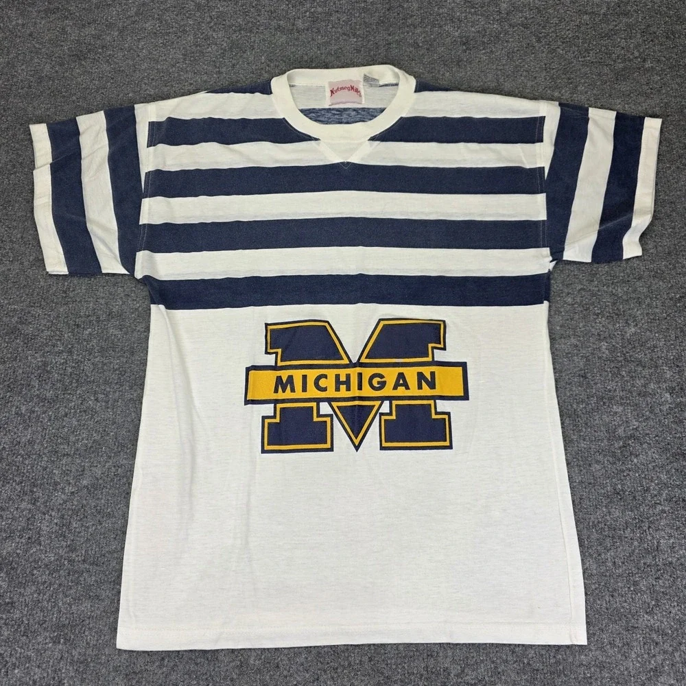 VTG‎ Michigan Wolverines Shirt Mens Large Crewneck USA 80s Nutmeg Mills